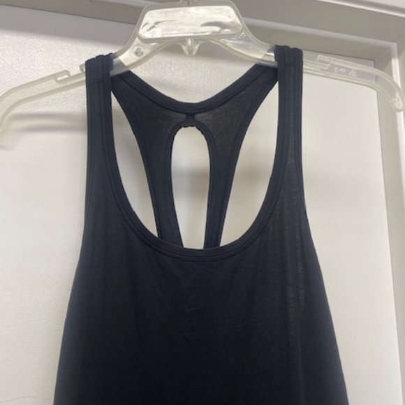 Lululemon Black Maxi Dress Restore & Revitalize Slits Sleeveless - Picture 3 of 8